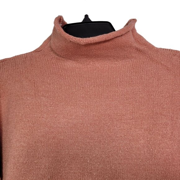 For G And PL Women's Color Block Mock Neck Sweater  Pullover Camel Size Small - Picture 3 of 9
